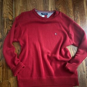 Vintage Red Tommy Hilfiger Crewneck Sweater